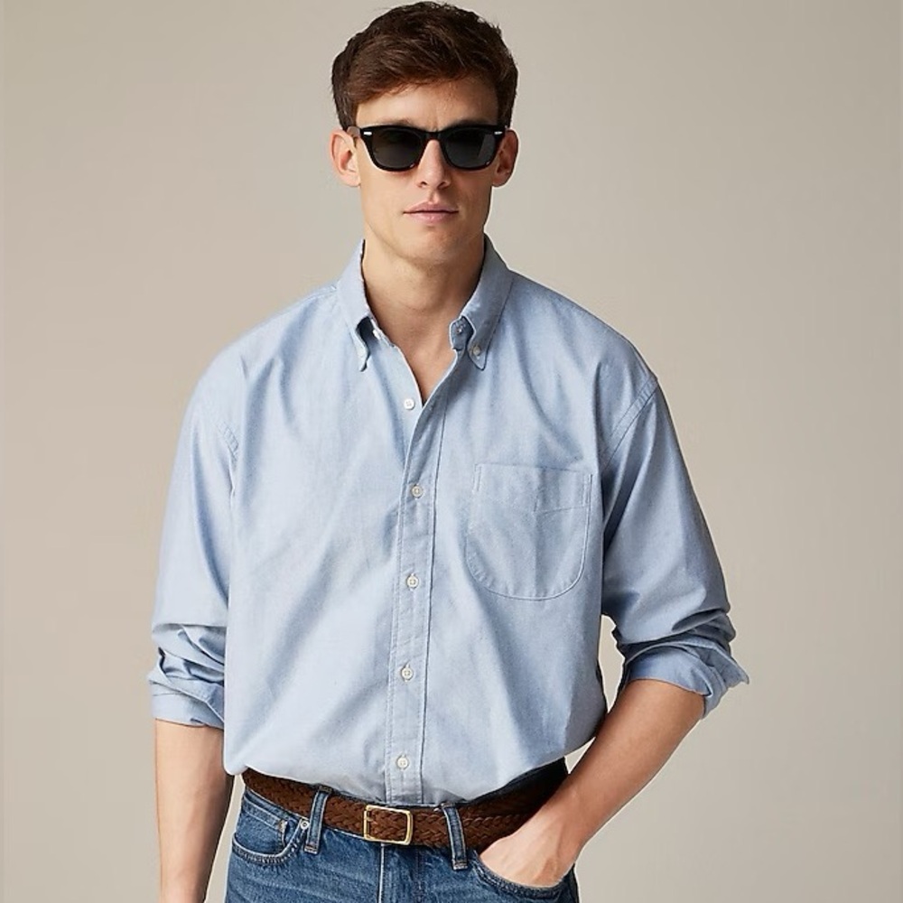 J. Crew Relaxed Broken-in organic cotton oxford shirt